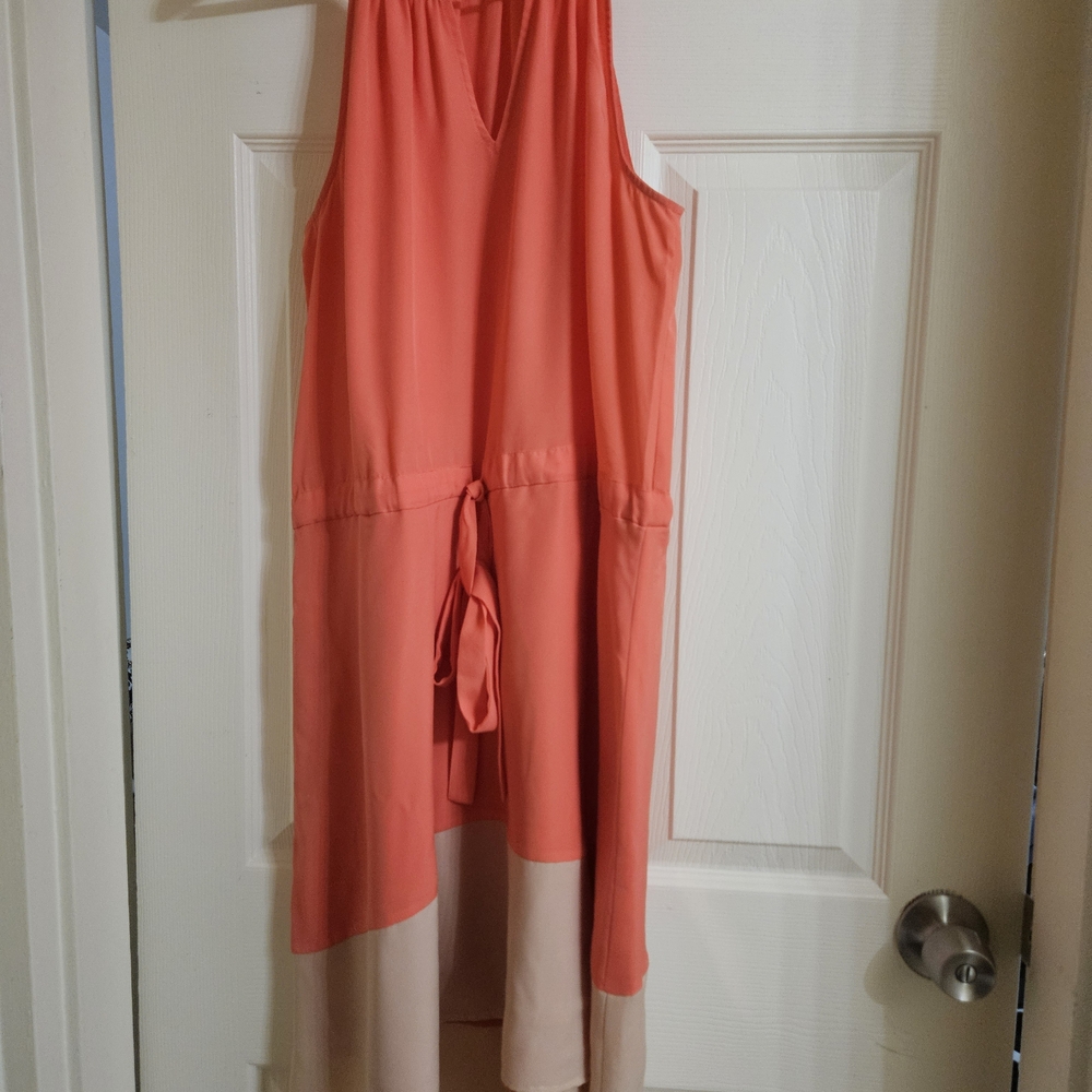 Bar III Coral Sleeveless Top